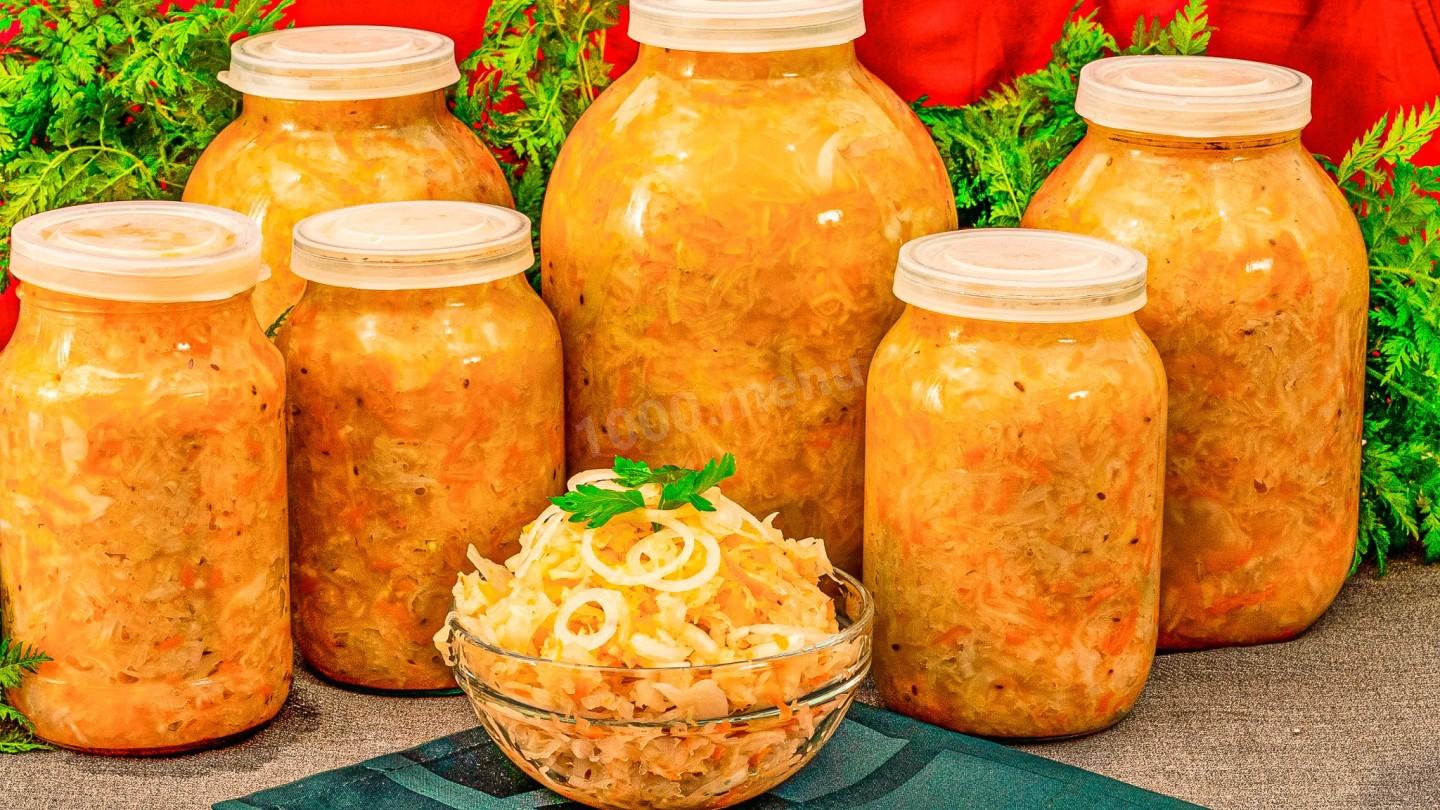 Обложка рецепта Капуста с морковью на зиму