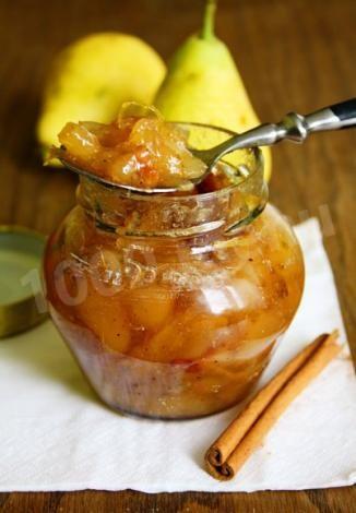 Обложка рецепта Грушевый джем с лимонами и корицей