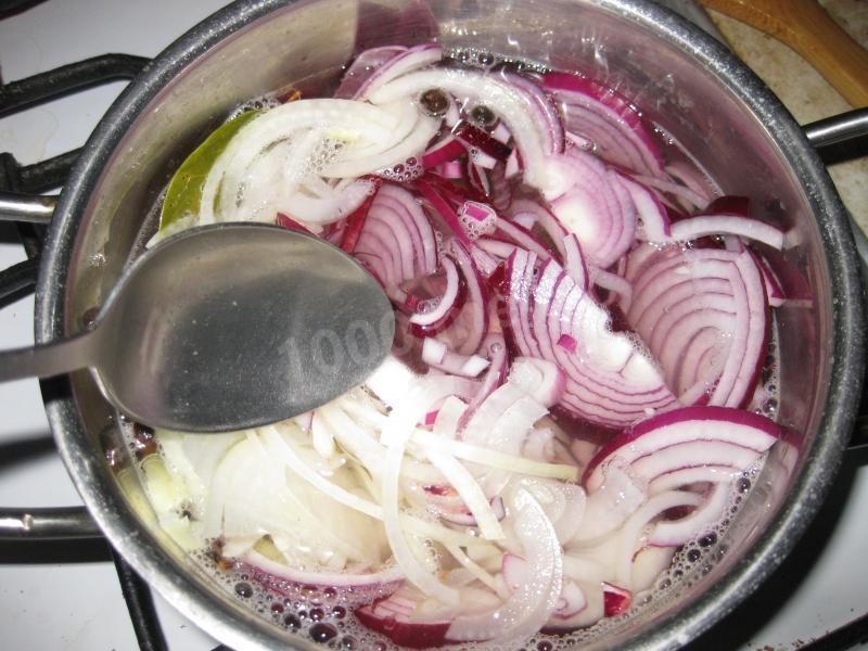 Шаг 9 приготовления Маринованный лук с медом к шашлыку и мясу