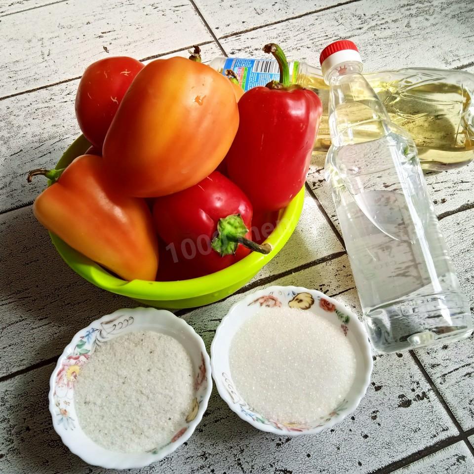 Шаг 1 приготовления Сладкий перец в уксусном маринаде на зиму