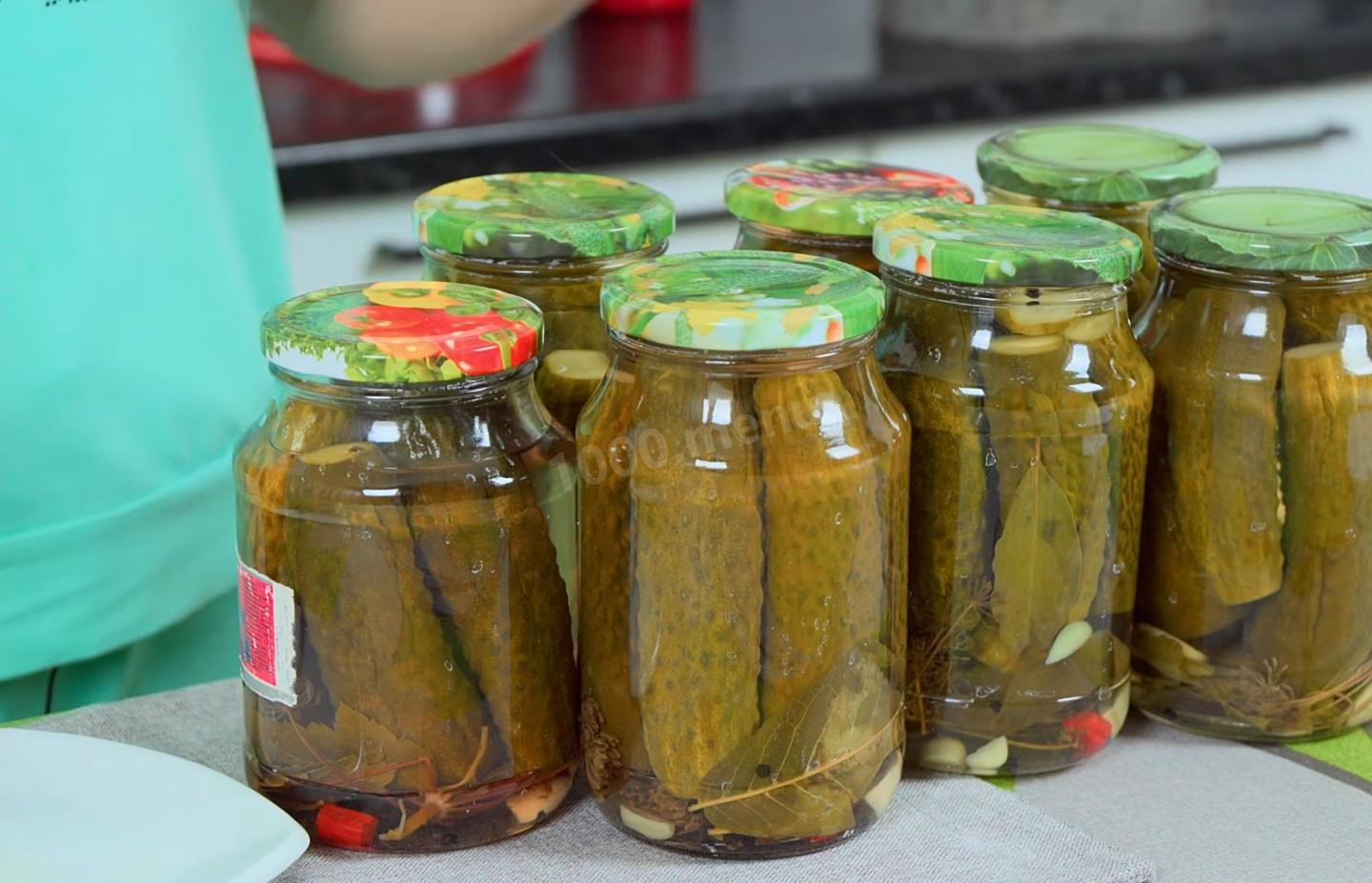 Шаг 14 приготовления Маринованные огурцы без сахара и стерилизации