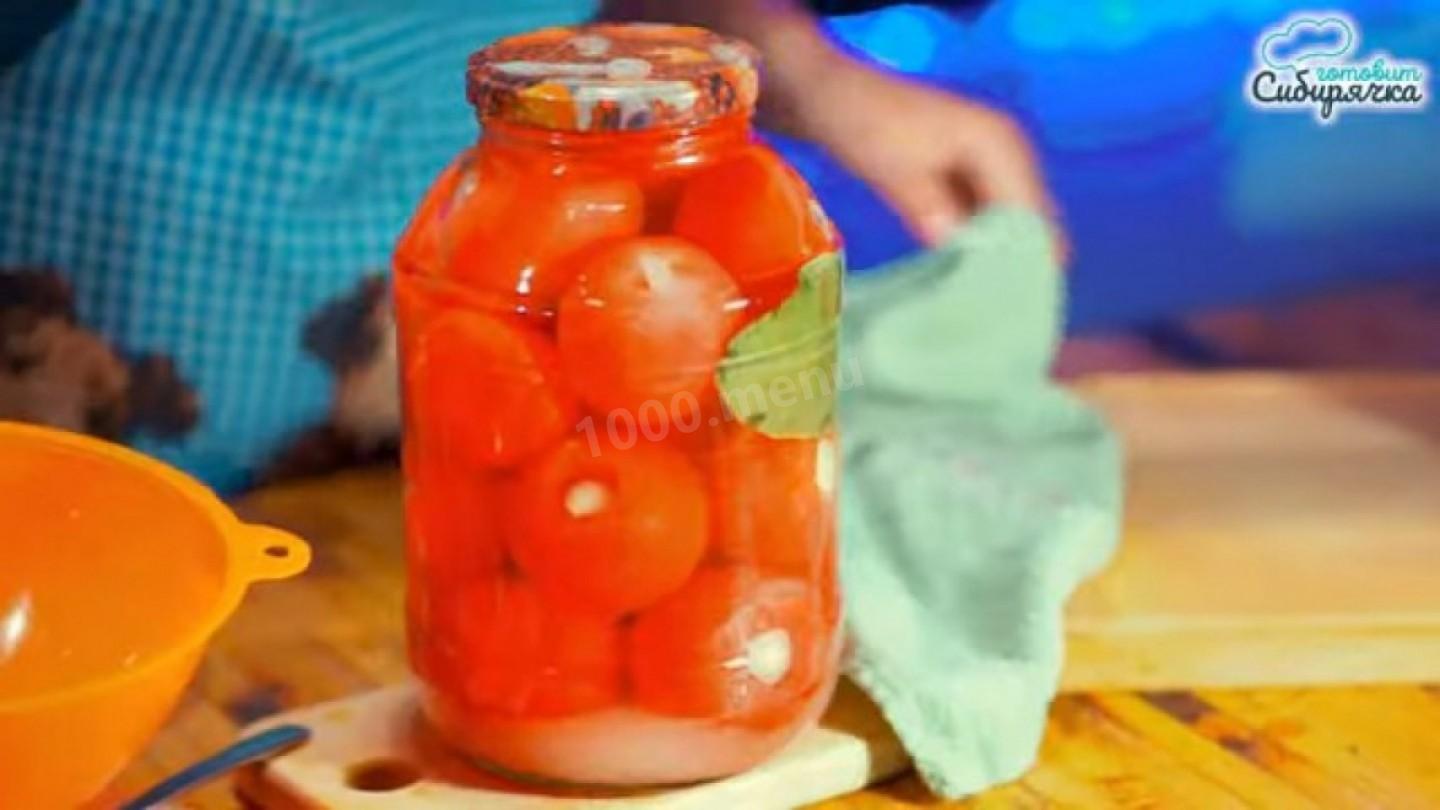 Шаг 10 приготовления Маринованные помидоры с чесноком на зиму