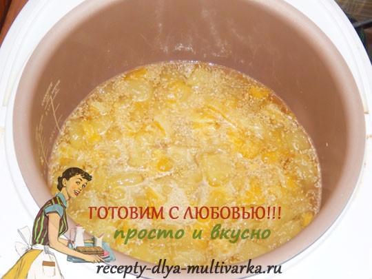 Шаг 7 приготовления Варенье дыни апельсины в мультиварке