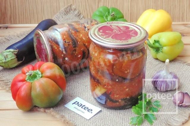 Шаг 15 приготовления Баклажаны с перцем болгарским на зиму