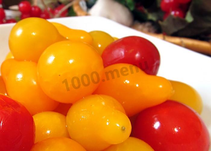 Обложка рецепта Маринованные помидоры с чесноком и сахаром