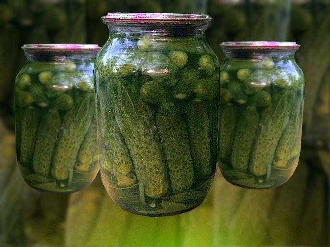 Обложка рецепта Маринованные огурцы по-болгарски с луком на зиму
