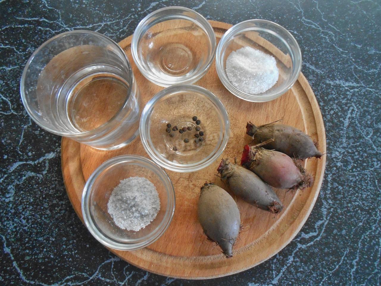Шаг 1 приготовления Маринованная свекла на зиму в банках целиком