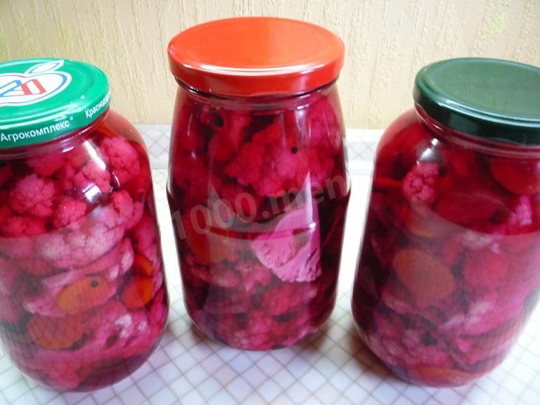 Обложка рецепта Цветная капуста на зиму в банках