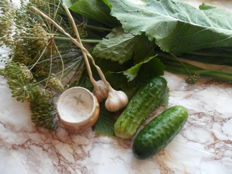 Шаг 1 приготовления Малосольные огурцы на зиму