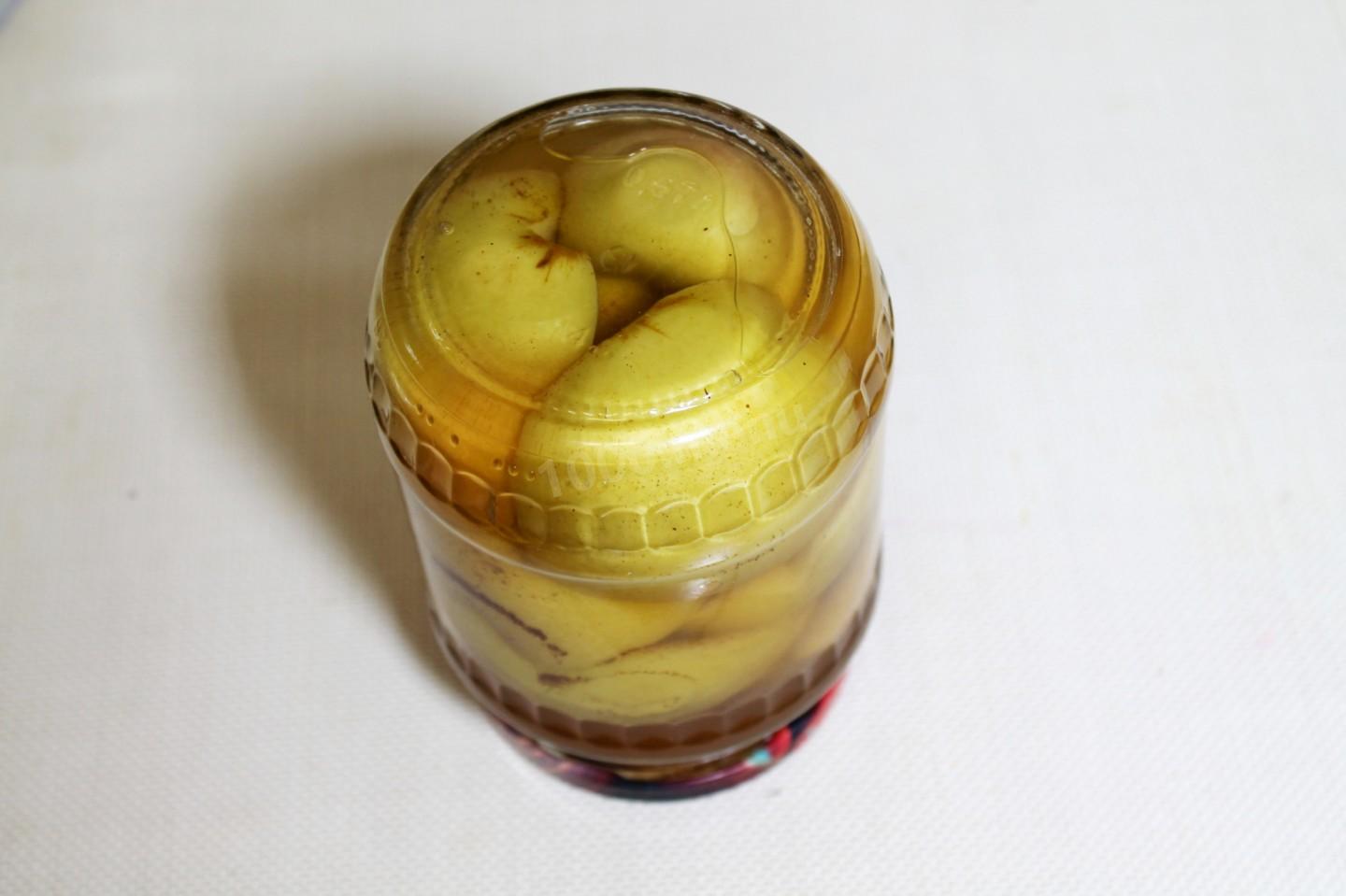Шаг 8 приготовления Маринованные яблоки на зиму