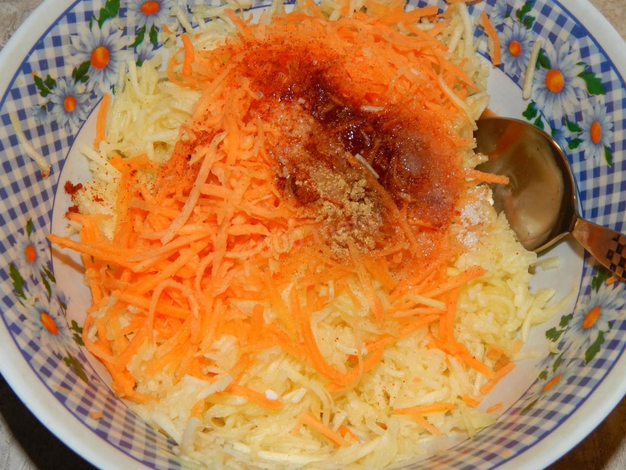 Шаг 6 приготовления Морковь по корейски с кабачками на зиму