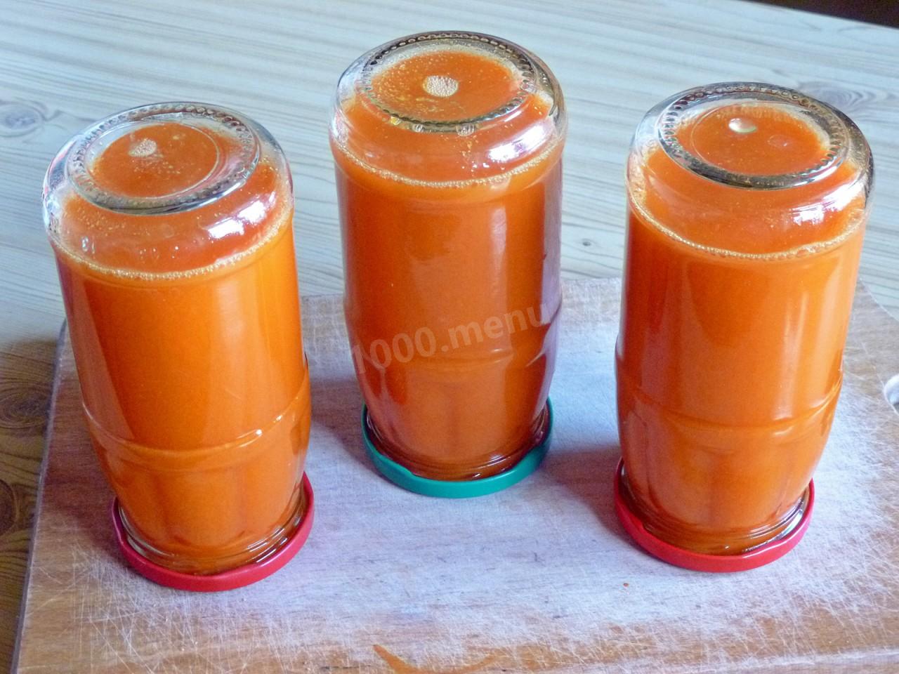 Шаг 9 приготовления Морковный сок на зиму в домашних условиях