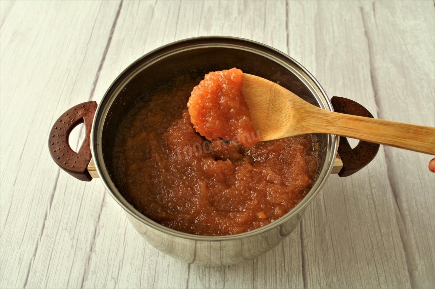 Шаг 9 приготовления Повидло из яблок на зиму через мясорубку